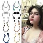 U-образный зажим для носа, поддельные кольца для пирсинга носа, подковы, не проколотые нарицы, ювелирные изделия, искусственный пирсинг, магнит, перегородка, мяч унисекс