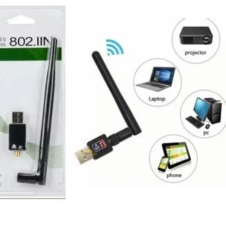 

Antena Adaptador Wireless 2.4Ghz USB Wi-Fi Sem Fio Receptor PC TV