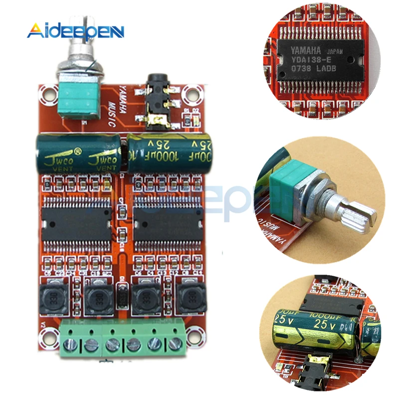 DC 12 V 15 XH M531 YDA138 E цифровой усилитель доска 2*20 Вт двухканальный Hi Fi стерео аудио класса D модуль для Yamaha|Детали и