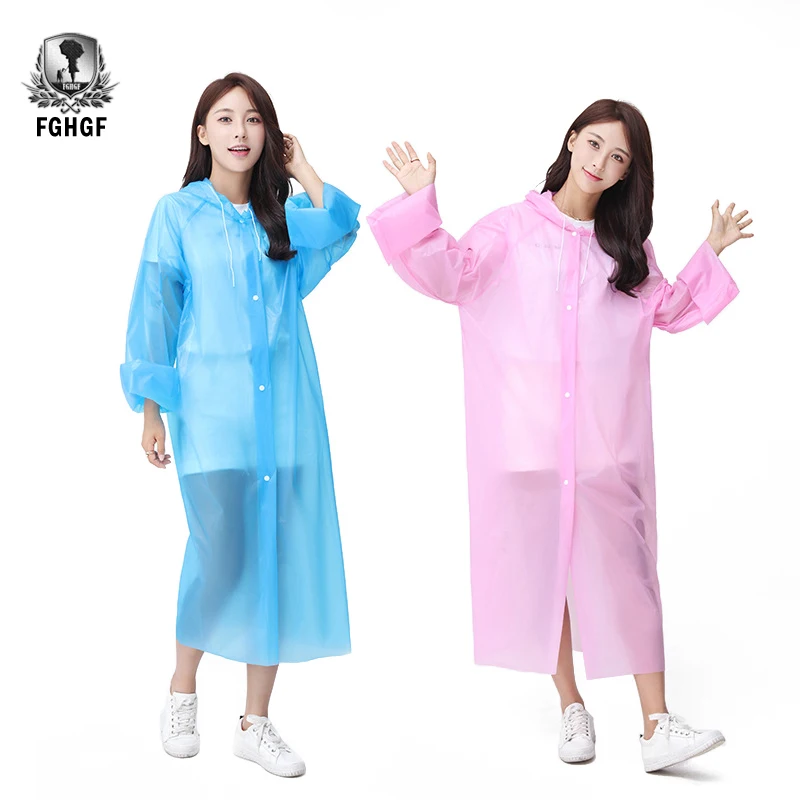 Fashion Transparent Camping Women Raincoat Thickened Waterproof Rain Coat Man Clea Clear Jacket Suit B70 | Дом и сад