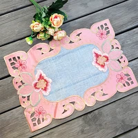 hot lace embroidery table place mat cloth coffee pad cup christmas tea coaster pot placemat drink dish doily dining mug kitchen