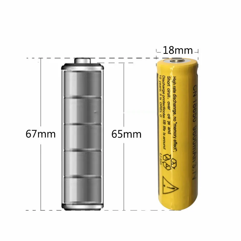 MJKAA 18650 аккумулятор 3,7 V 9800mAh литий-ионная аккумуляторная батарея для светодиодного фонарика