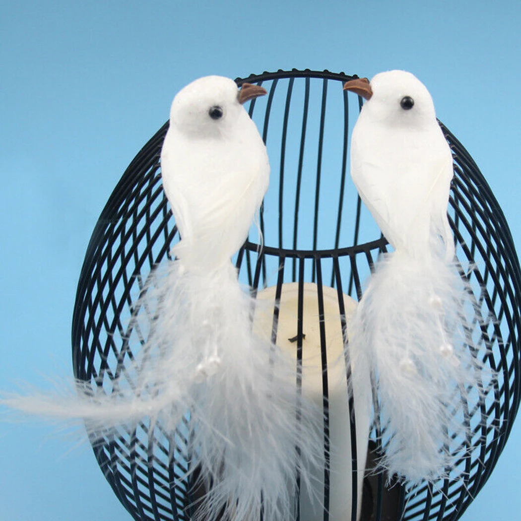 

12pcs Fake Feather Birds Artificial Craft Decoration Garden Holiday Home