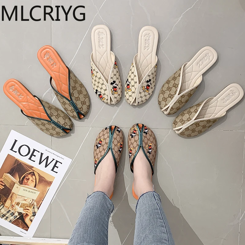 Ladies sandals comfortable canvas flat shoes women casual summer thick bottom indoor and outdoor slippers | Обувь