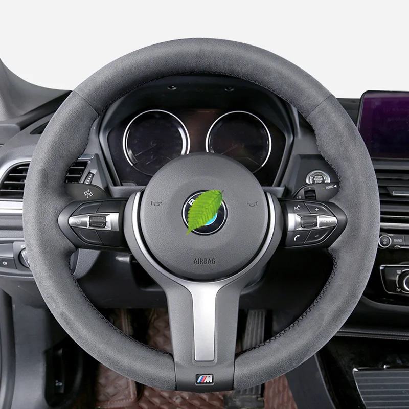 

DIY For BMW 3 Series 5 Series 7 Series X3 X5 X7 Alcantara Hand Sewing Car Steering Wheel Cover Car Accessories