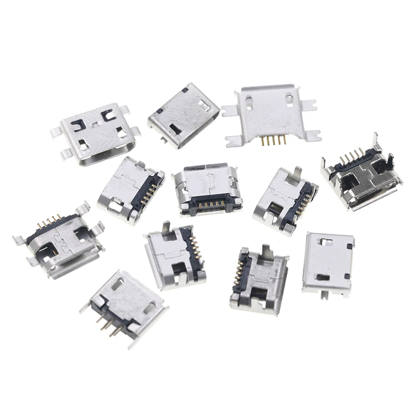 5-контактный разъем SMT Micro USB Type B (гнездо) 60 шт./лот 12 моделей SMD DIP | Строительство и