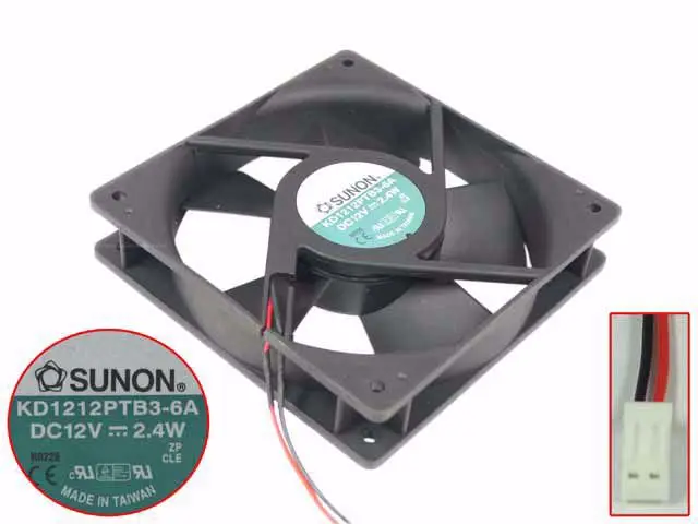 SUNON KD1212PTB3-6A DC 12V 2,4 W 120x120x25mm 2-проводной Вентилятор охлаждения сервера