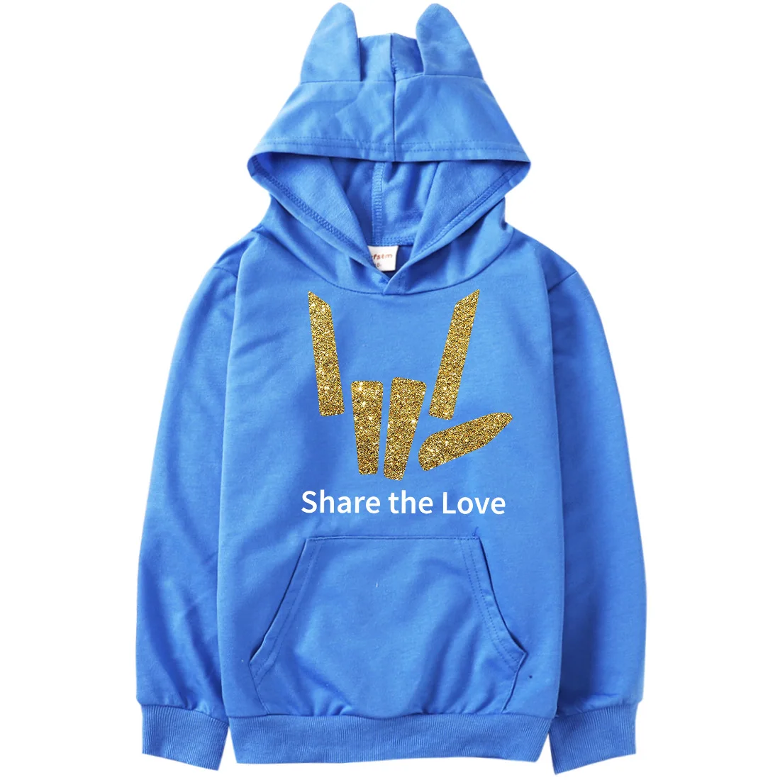 

2-16Y Share The Love Tshirt Kids Youtuber Stephen Share Hoodie with Cat Ears Baby Boys Costumes Coats Toddler Girl Fall Clothes