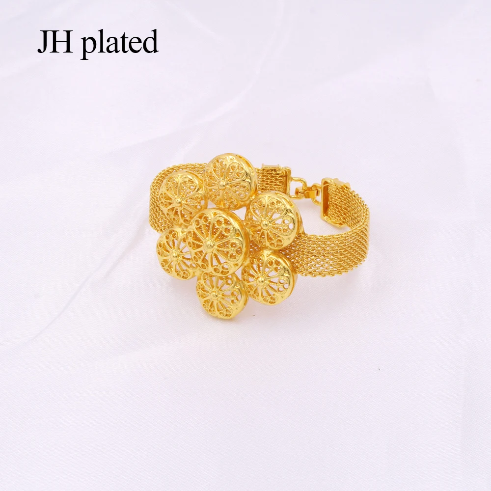 Золотой Цвет Ювелирные наборы для женщин в африканском стиле Свадебные подарки