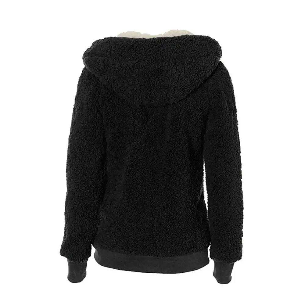Faux Fur Coat Women Oversize Casual Zipper Hoodies Teddy Coat Fur Jacket Female XXL Size Thick Warm Outwear 2022 Autumn Winter