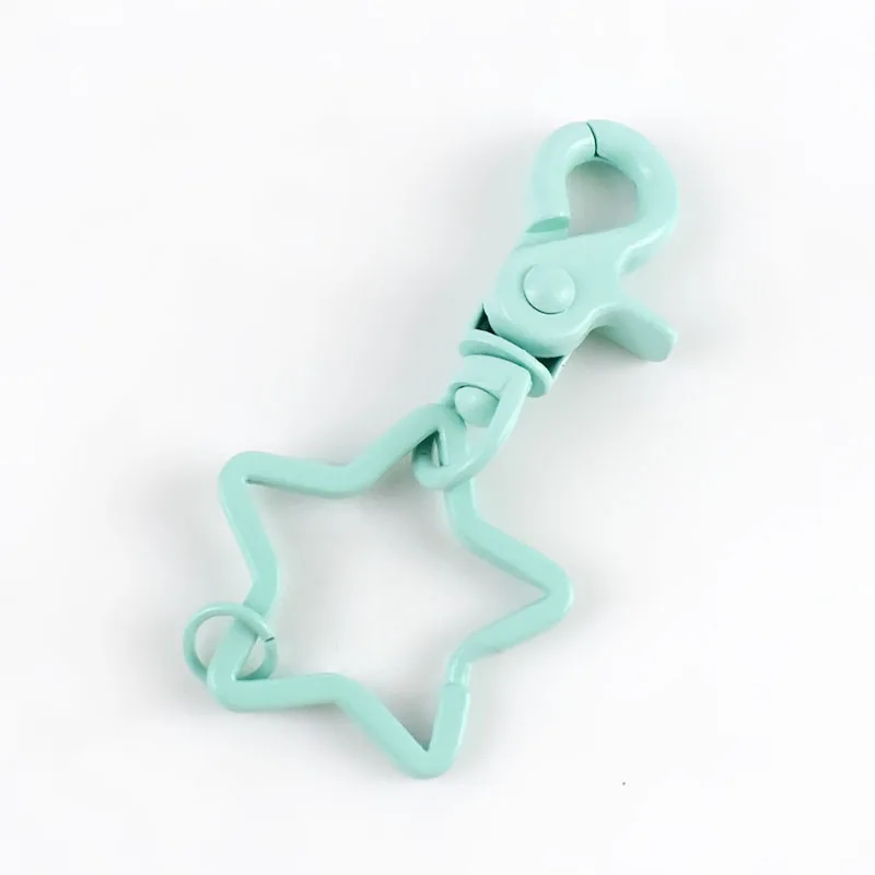 02lightblue 5/10 шт. Meetee 43 мм конфеты брелок Кольца для пряжки звезда брелок для ключей Разделение собака пряжки карабин Лобстер "сделай сам" брелок-подвеска - Цвет: 02lightblue