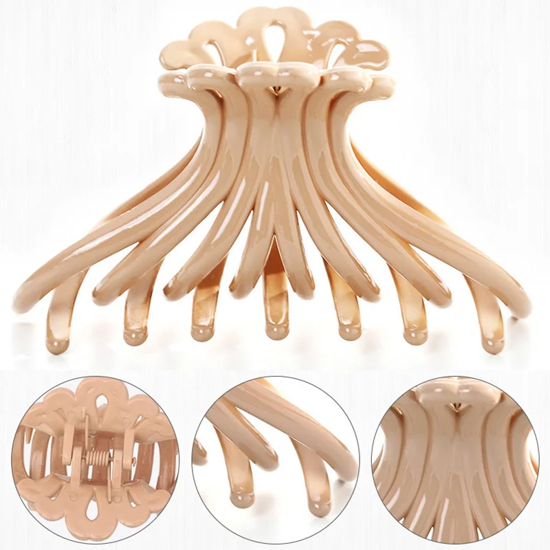 Пластиковые заколки для волос женские красочные зажимы с отверстиями