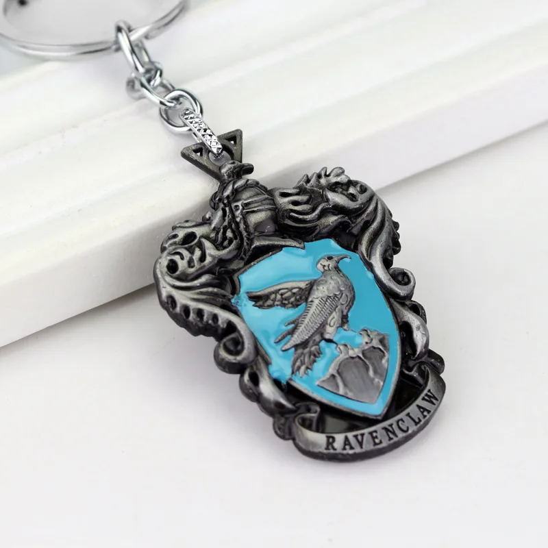 ZXMJ Harried Хогвартс Гриффиндор Hufflepuff Slytherin Ravenctaw школа Гончаров брелок Горячая фильм ювелирные изделия для фанатов подарок - Цвет: 7
