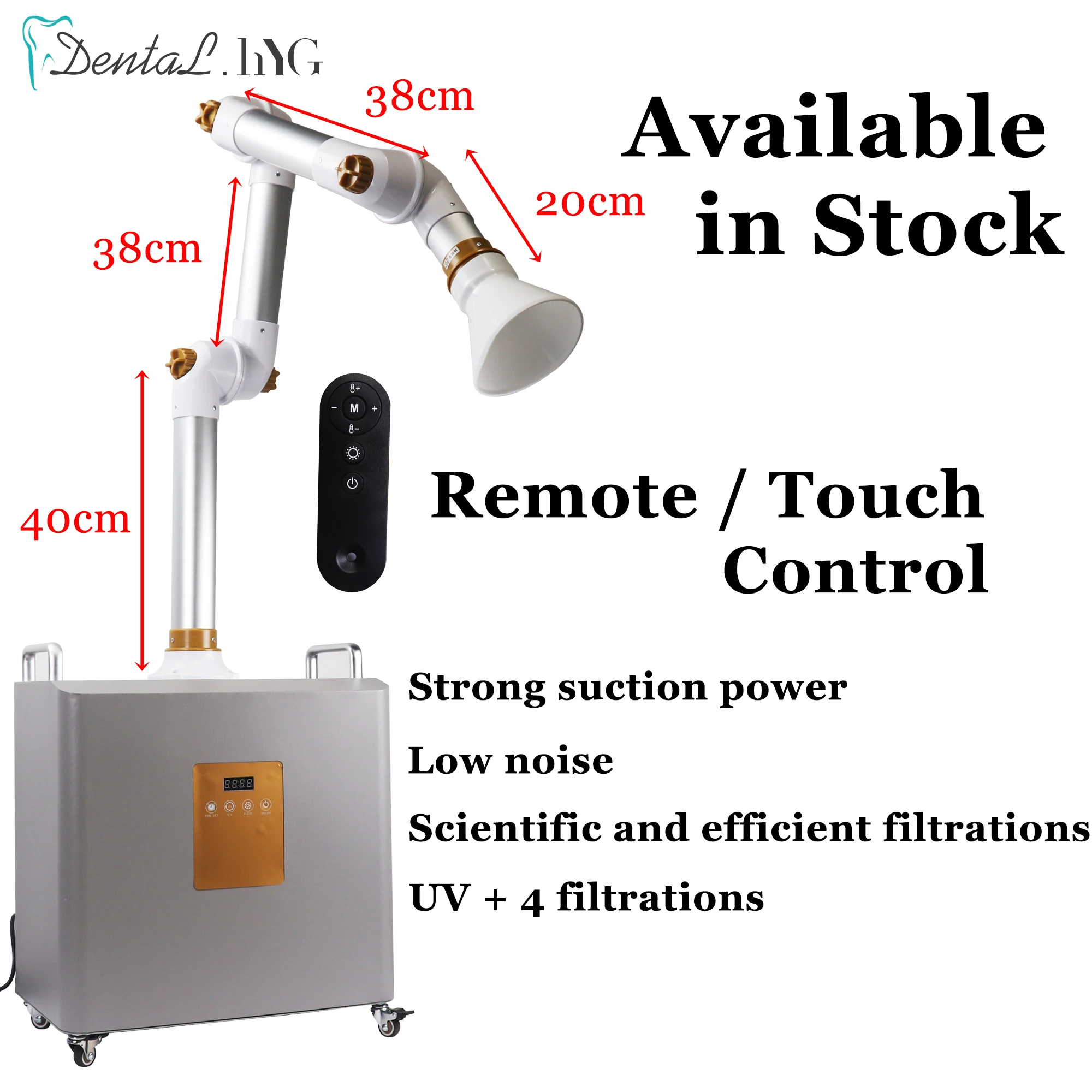 

Dental Aerosol Suction Machine Air Purifier External Oral Suction Unit Portable Suction Unit Machine UV light + 4 Filters