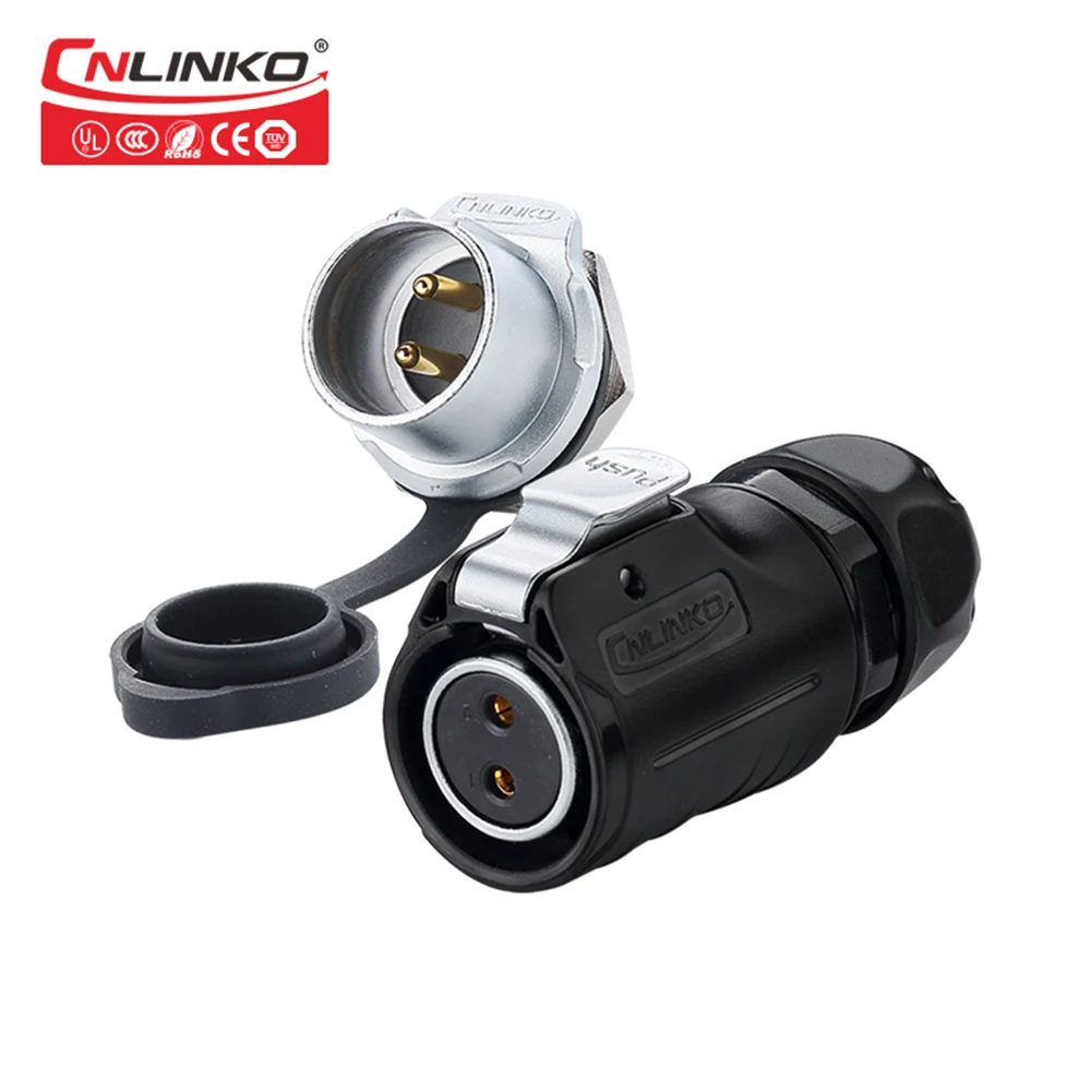 Cnlinko Lp20 серия 2 полюсный водонепроницаемый IP67 силовой Встроенный кабель разъемы