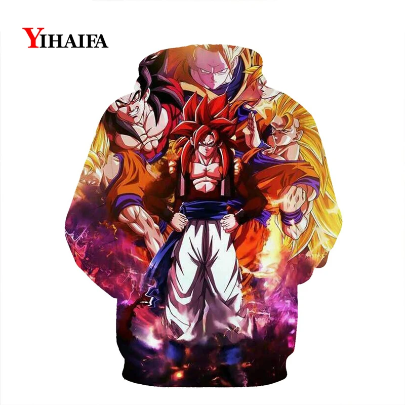 Мужские толстовки аниме 3D принт Dragon Ball Z Толстовка Harajuku пуловер Повседневная