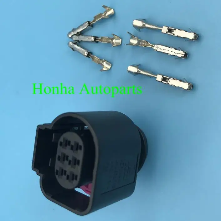 1 pcs without wire 6 Pin Авто Водонепроницаемый LSU 4,9 широкополосный кислородный датчик разъем 1928404669 дроссельной заслонки 4H0973713 с проводом или без провода - Название цвета: 1 pcs without wire