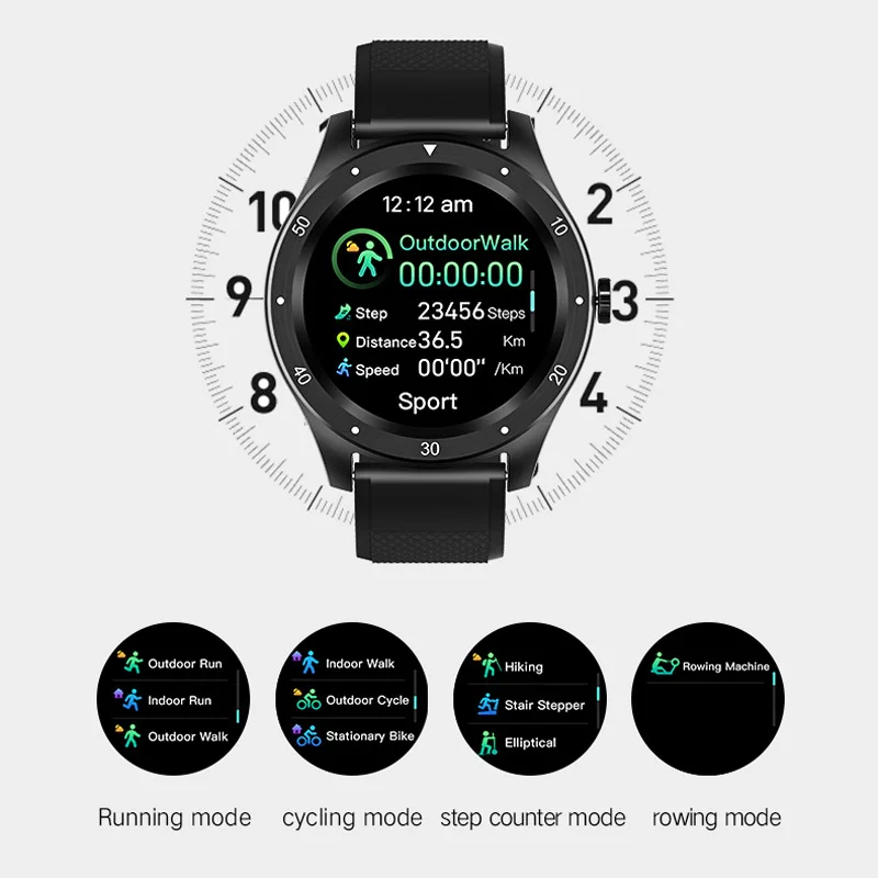 Смарт часы SENBONO S6 GT Мужские IP67 Bluetooth пульсометр тонометр|Смарт-часы| |