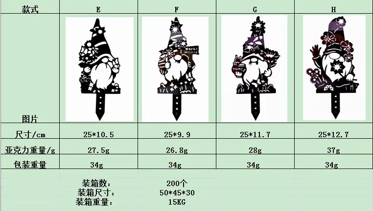 

Garden Statues Acrylic Garden Elf Insert Card Sculptures Figurines Interior Patio Yard Garden Decoration Outdoor Accessories