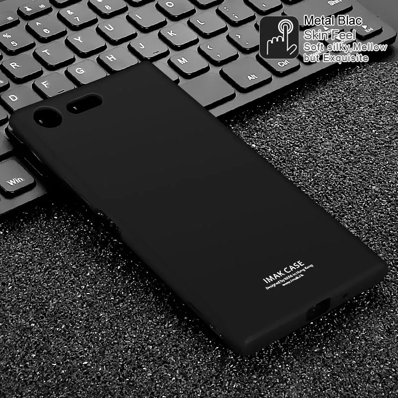 Защитный чехол IMAK с окружением для sony Xperia 10 Plus XZ3 XZ XZ2 Премиум мягкий чехол из ТПУ для G8141 G8142 полный чехол матовый чехол - Цвет: Metal Black