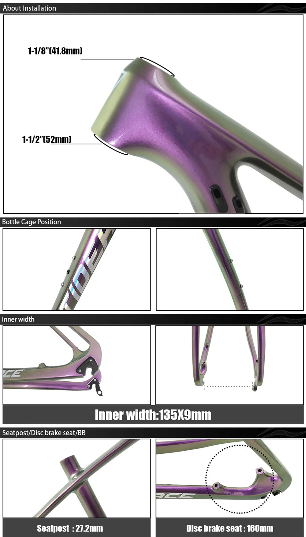Winowsports дешевые 27,5 er и 29er карбоновая горная рама mtb 650b 15 17 19 21 дюймов UD черная и хамелеоновая таможенная краска