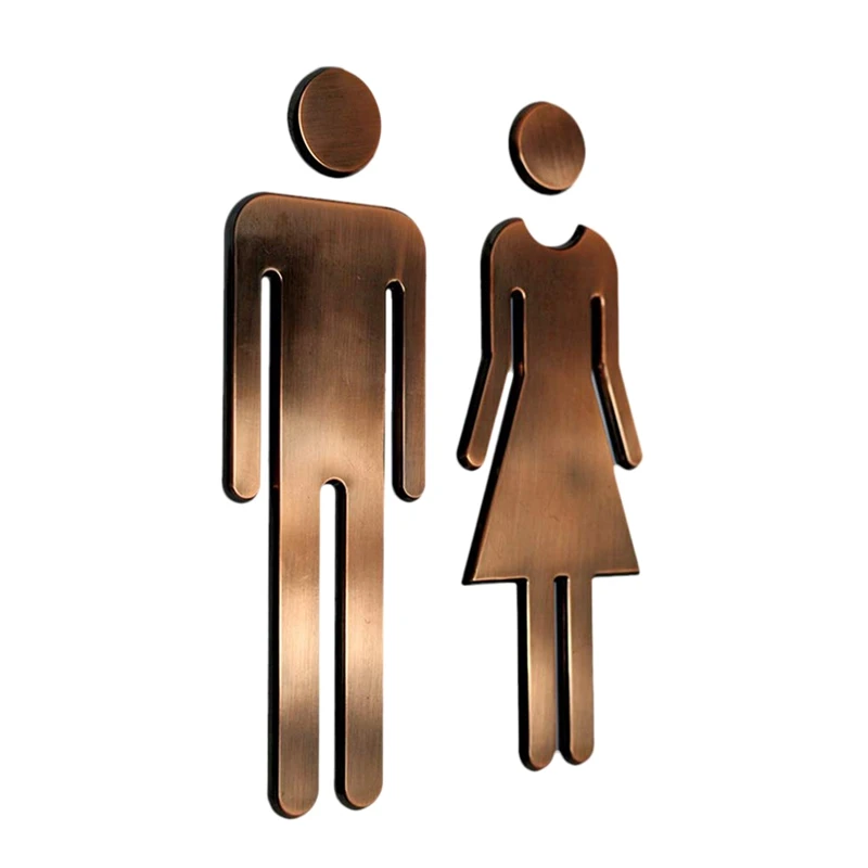 A Pair Men Women Toilet Door Sign Hotel Shopping Mall Wc Accessories |
