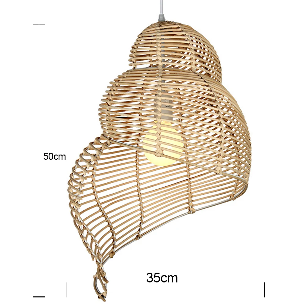 

attan lamp light conch bamboo hanging lamps pendant lights frixture suspension luminaire modern home decoration