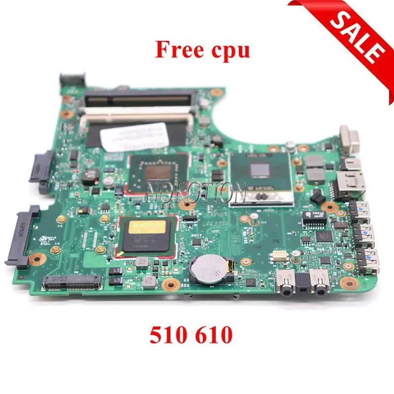 Материнская плата NOKOTION 538409-001 для ноутбука HP Compaq 510 610 GM965 DDR2 Бесплатный ЦП |
