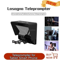 2021 new teleprompter for tablet smart phone camera portable teleprompter kit with remote control lens adapter rings
