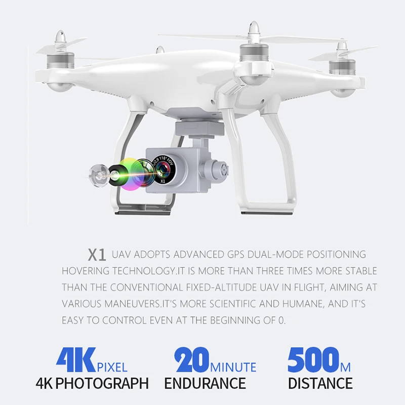X1 gps дрона с дистанционным управлением 5G Wi Fi FPV 1080P Камера 2 осевой бесщеточный
