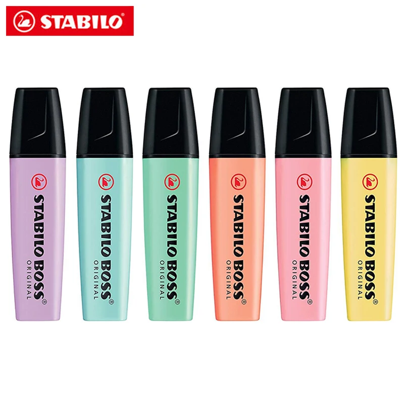 

1Pcs Stabilo boss macarone fluorescent pen large capacity candy color system light color marker pen is not dazzling