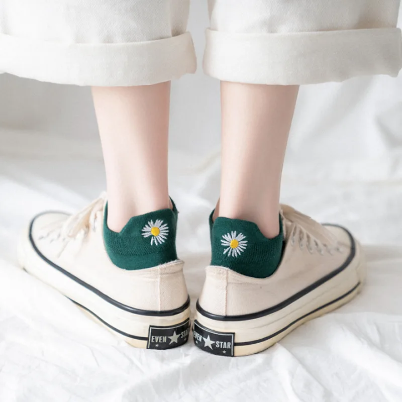 5 пар/лот Сезон весна лето Носки для женщин и мужчин с вышитым рисунком выражения