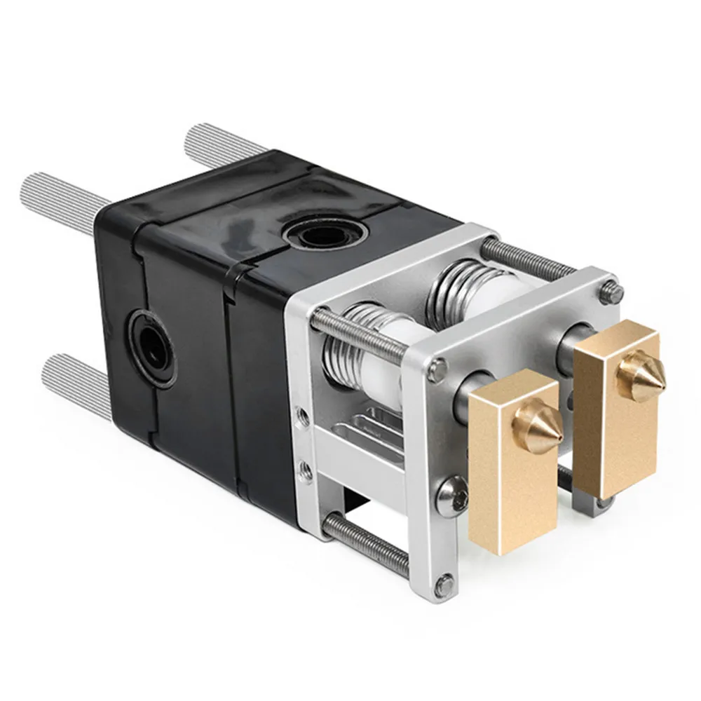Dual Print Head Extruder 1.75MM Filament Extruder with Coupling 0.4mm Nozzle for Ulimaker2 and Cross-axis Model 3D Printer