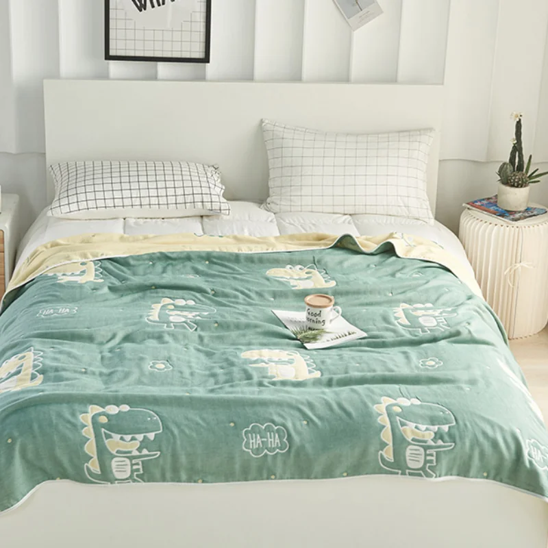 

Cotton Lightweight Blanket Portable Children Large Thin Cartoon Blanket Designer Summer Couverture De Lit Home Textile 60AA01
