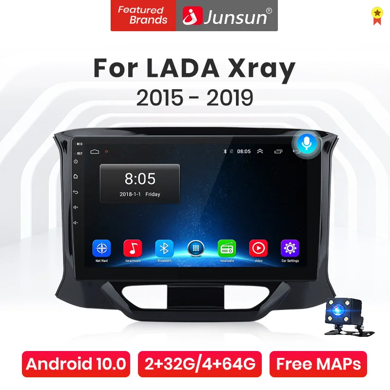 Автомагнитола Junsun V1 Pro 2 + 32 ГБ Android 10 0 мультимедийный видеоплеер для LADA X ray Xray 2015 2019
