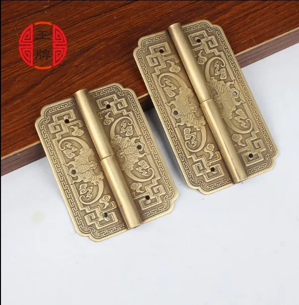 Новый китайский античный замок чистой меди Медь летучей мыши шарнир