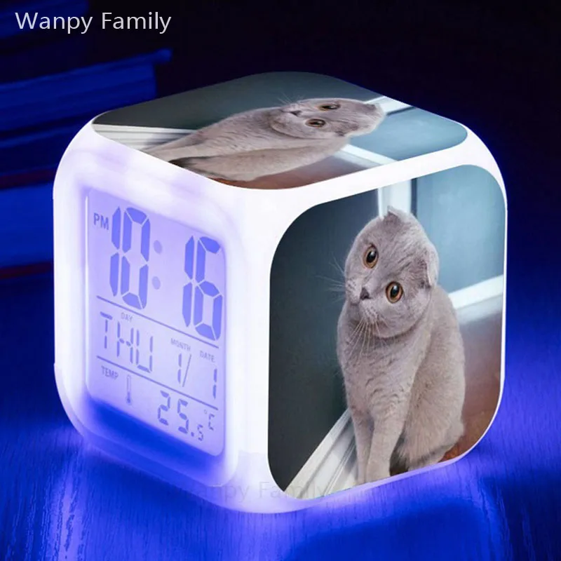 Часы будильник электронные 7 цветов с большим экраном|Будильники| |