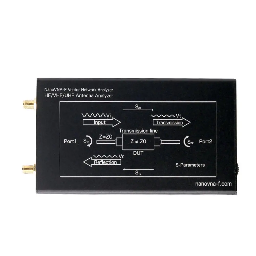 VHF VNA Vector Network anzer Kit 50 кГц 1000 МГц с 4 3 дюймовым ЖК дисплеем металлический чехол NanoVNA