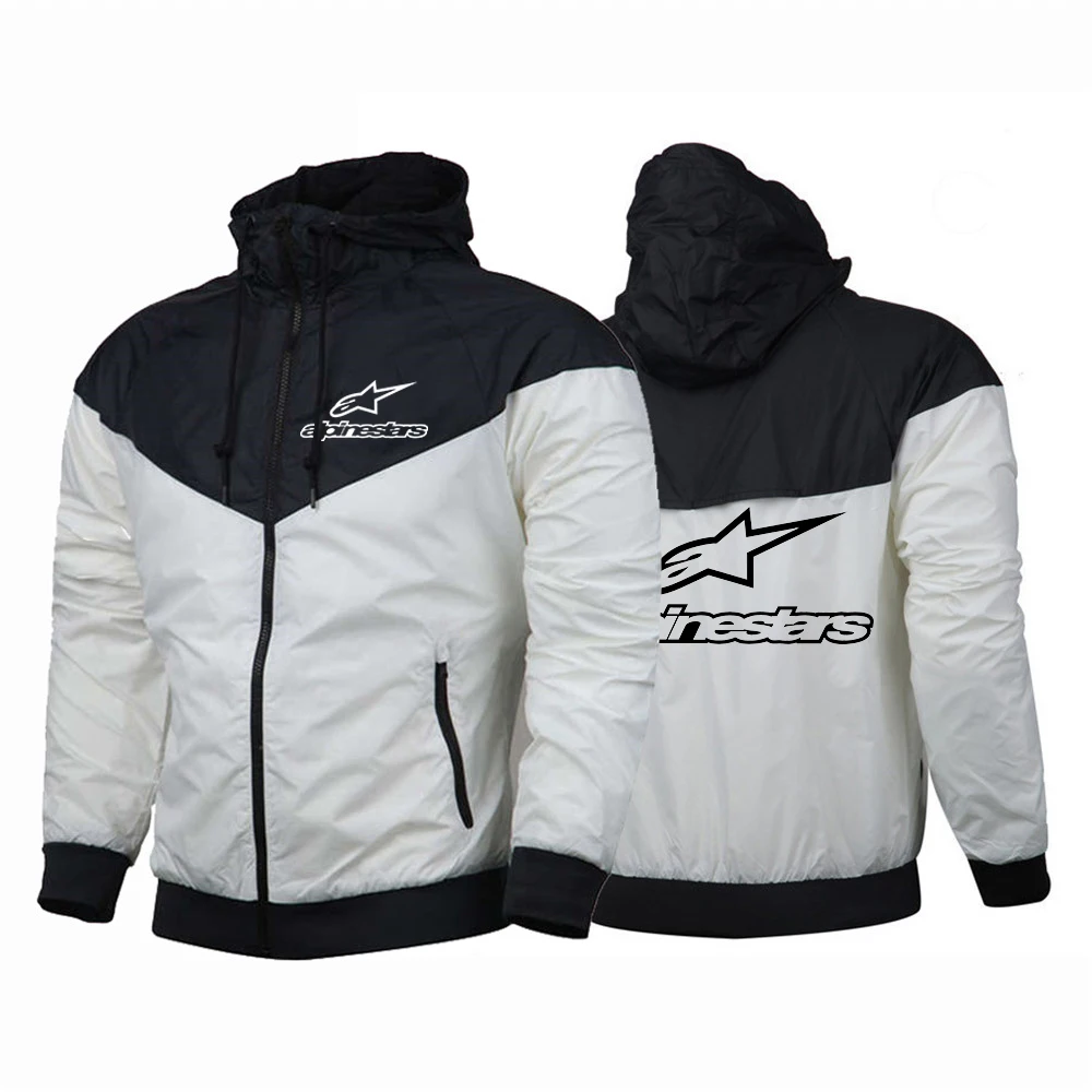 

2020 spring and summer new high mountain star jacket men's street windbreaker hoodie zipper thin jacket men's casual jacket 3XL