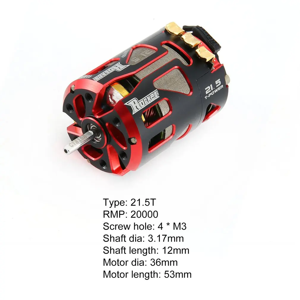 

Rocket 540 10.5T Brushed Motor Sensorless Brushless Motor for 1/10 ON/Off-Road Rock Crawler Climbing Drift Touring RC Car