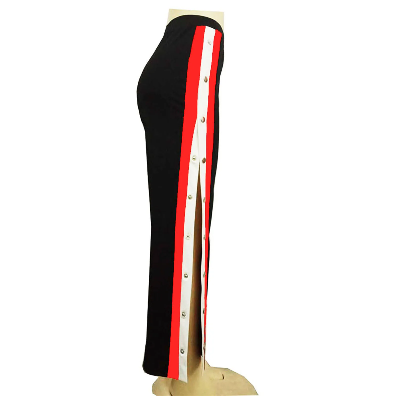 

2021 Summer Women Fashion Casual Sexy Loose Stretch High Waist Wide Leg Long Pants Over-Size Patchwork streetwear