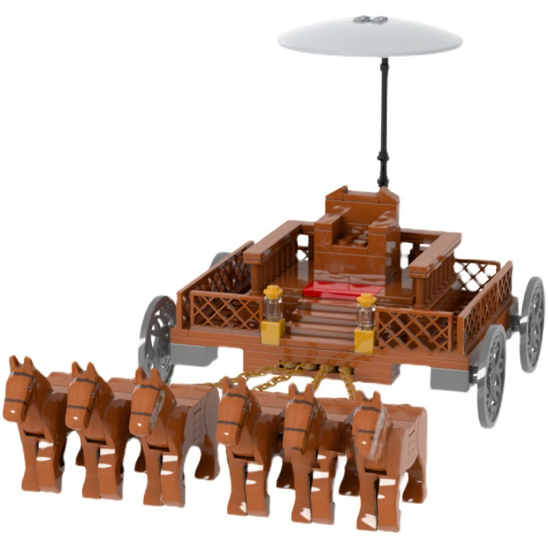 

Moc Set of Building Blocks for Boys Compatible Building Block Carriage Set for DIY Assembly, Creative Birthday Gift for Kids