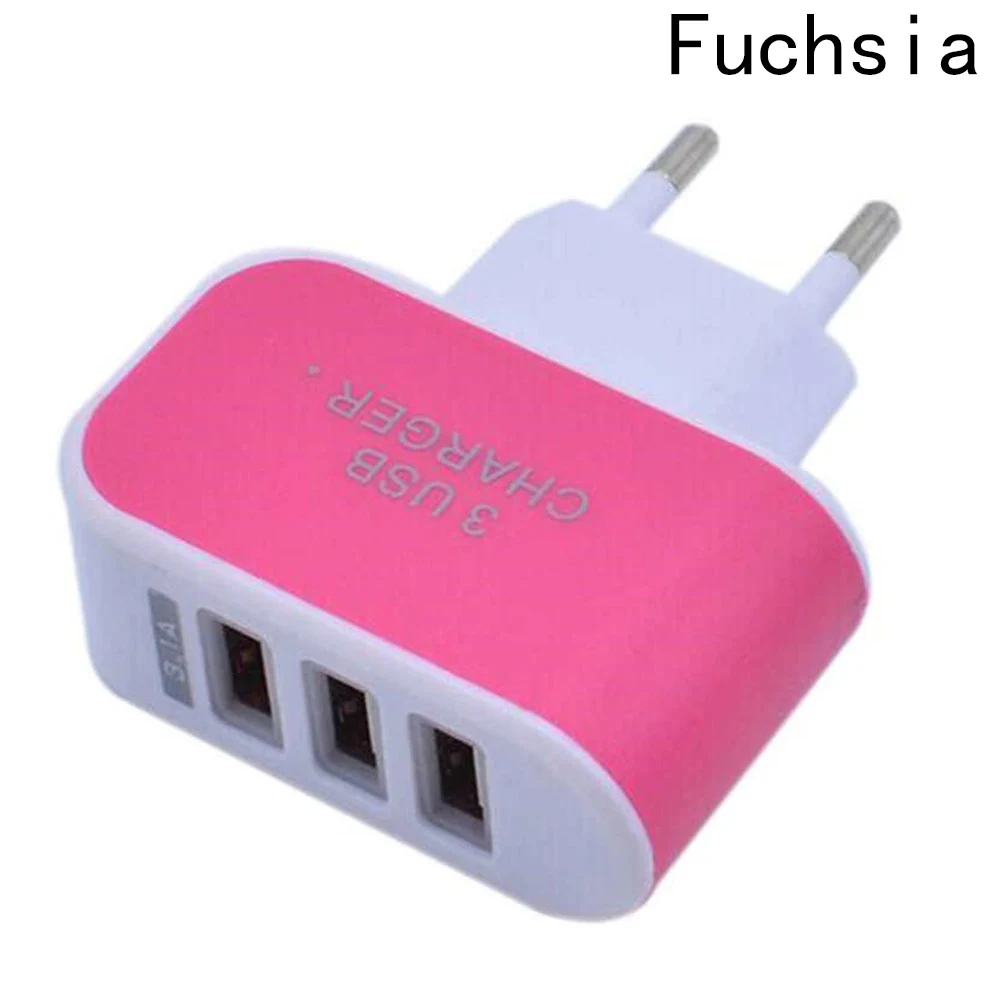 Лучший Простой тройной USB-порт для ЕС телефона планшета 5 В 3 А новый стильный