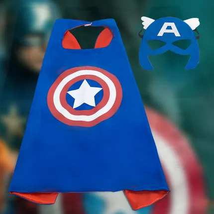Marvel фигура Мстителей Супер герои Косплей Плащ накидка Капитан Америка человек паук Тор Халк Хэллоуин Косплей Игрушка маска для глаз