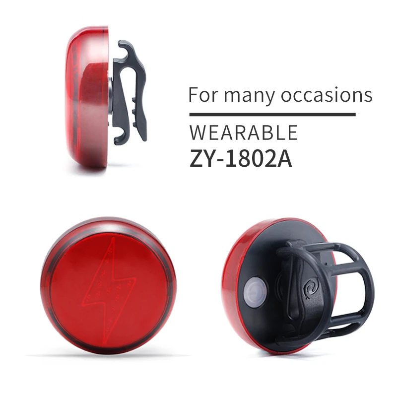 

5 kinds of lighting modes for bicycle taillights, bicycle lights, rechargeable USB safety warning lights, MTB road taillights