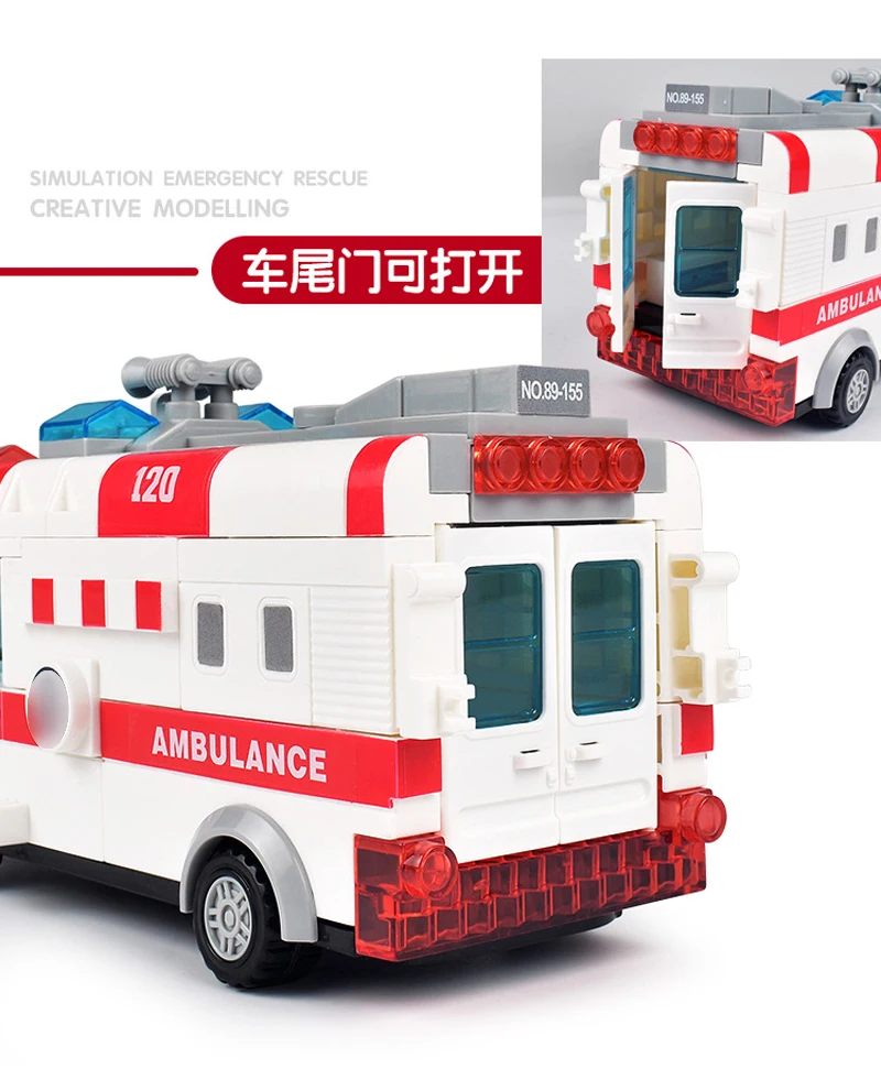 Городской спасательный автомобиль с электрической музыкой светодиодный