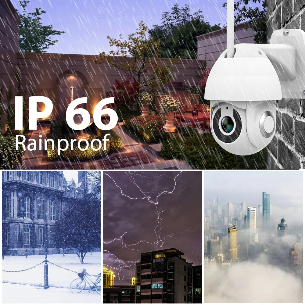 IP-камера Tuya беспроводная уличная с поддержкой Wi-Fi и функцией автослежения 1080P |