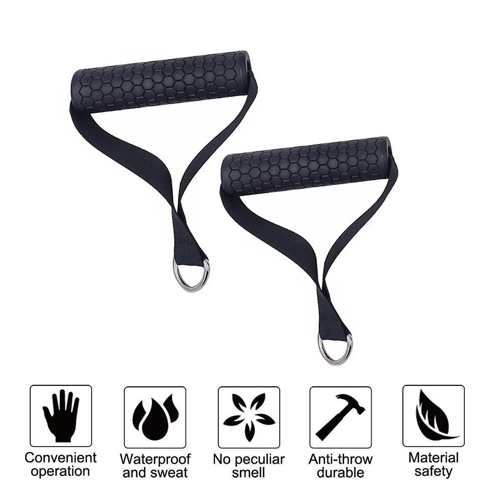 

Gym Resistance Bands Handles Anti-slip Grip Strong Nylon Webbing Fitness Heavy Duty Cable Machine Workout Equipment