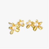 kofsac fashion 925 sterling silver earrings for women sweet temperament small fresh flower studs ear jewelry girl birthday gifts