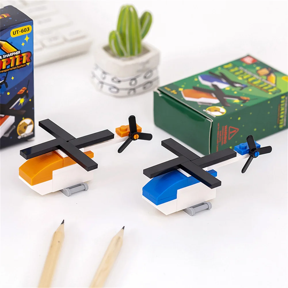 

1PC Creative Pencil Sharpenr DIY Building Blocks Cute School Stationery For Stusent Kawaii Cartoon Puzzle Kid Toys For Children